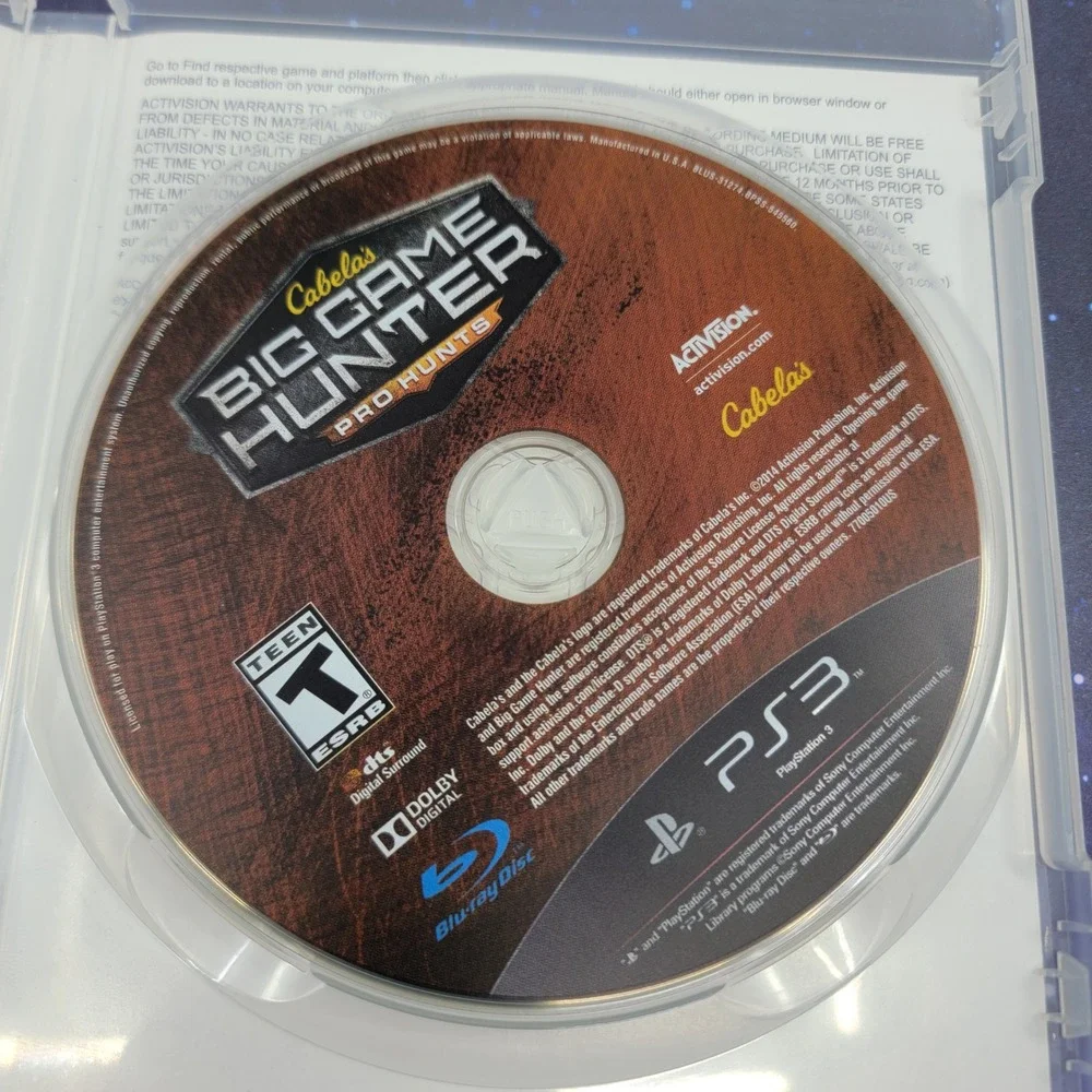 Cabelas Big Game Hunter Pro Hunts Sony PlayStation 3 PS3 Activision BLUS-31274